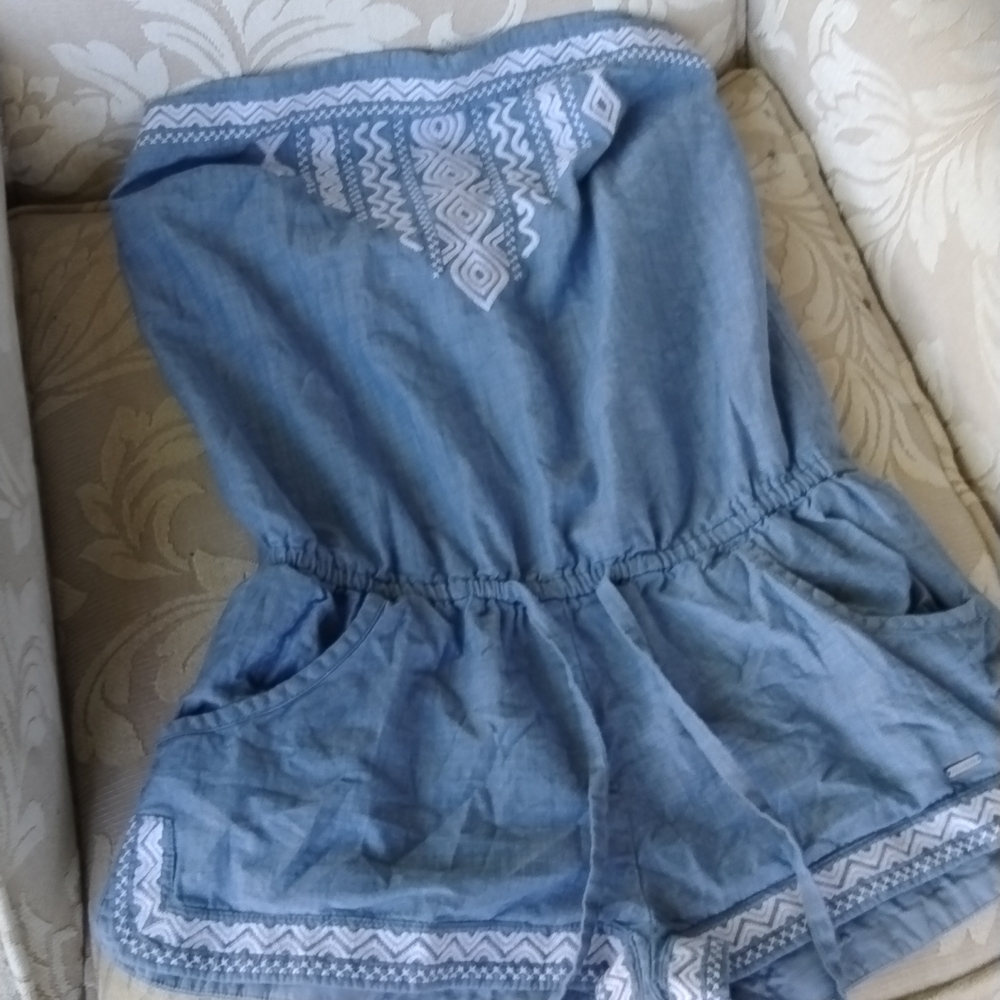 Hollister blue romper
